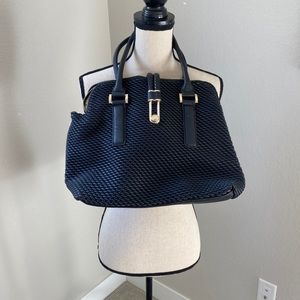Just fab black multi pocket purse